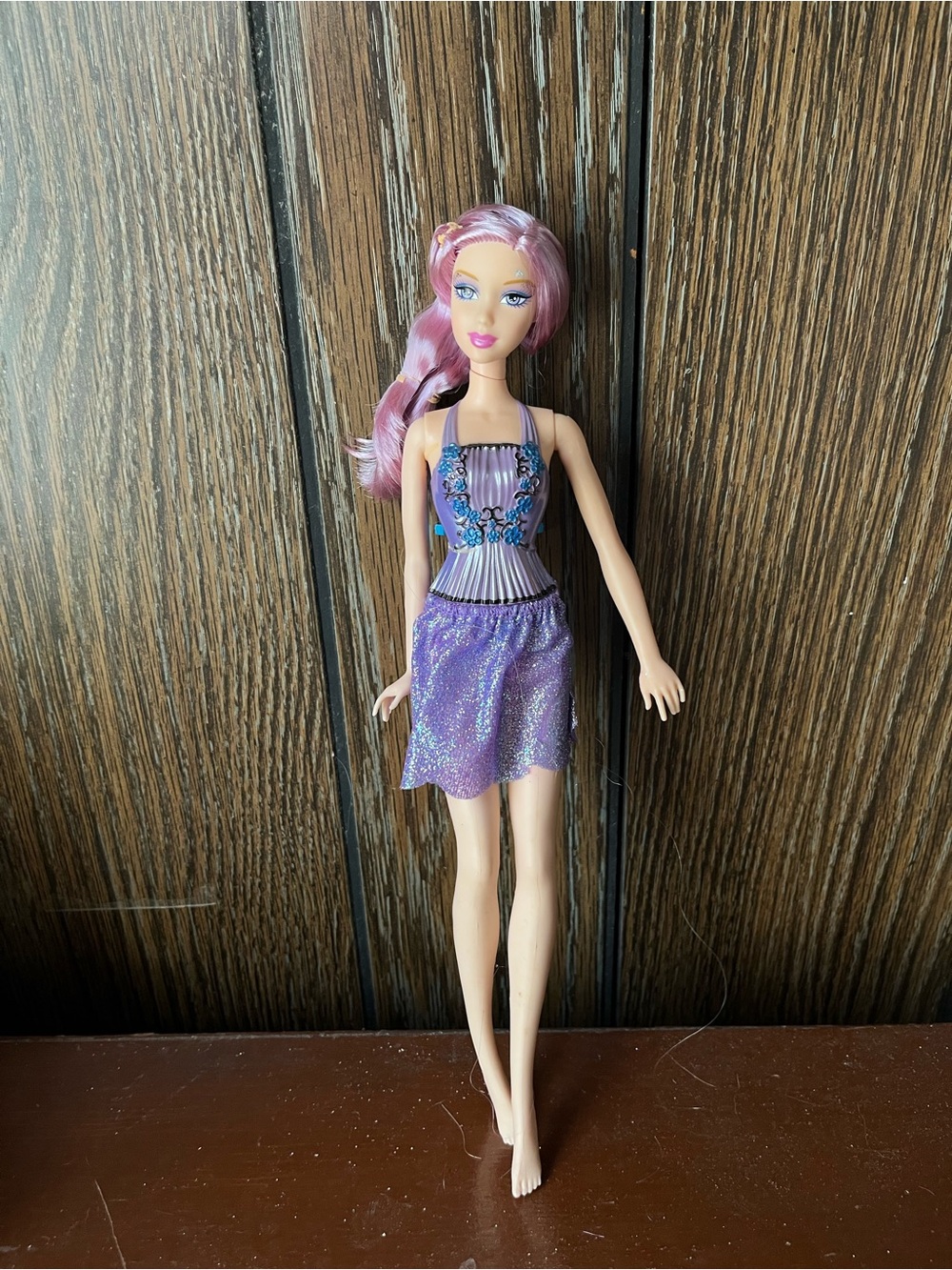 Barbie Mariposa Willa Lavender Butterfly Fairy Mattel 2007 Doll Incomplete